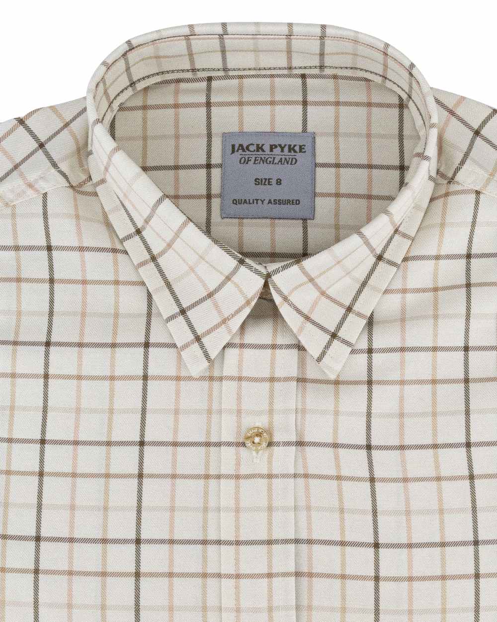 Brown coloured Jack Pyke Ladies Countryman Shirt on white background #colour_brown