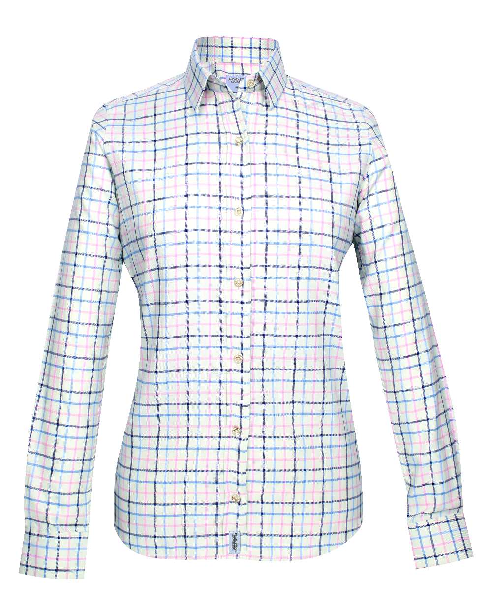 Navy coloured Jack Pyke Ladies Countryman Shirt on white background #colour_navy