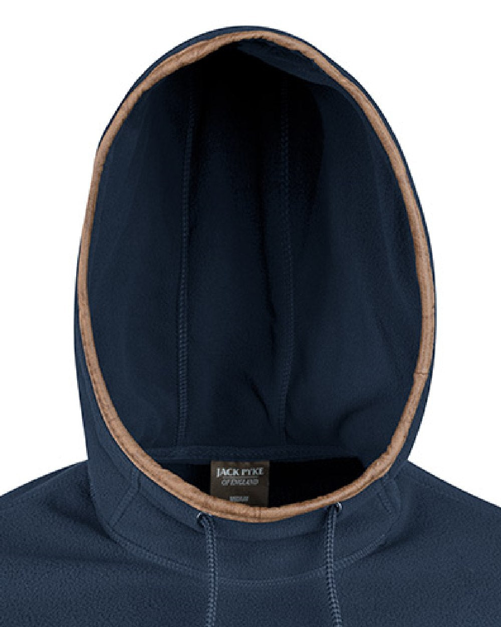 Navy coloured Jack Pyke Ladies Fleece Hoodie on white background #colour_navy