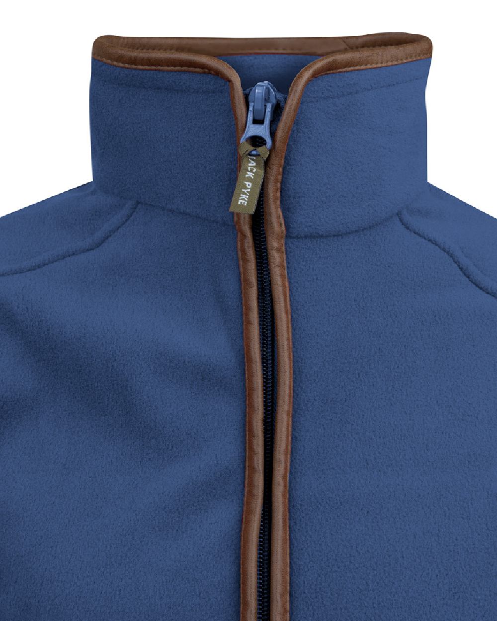 Denim coloured Jack Pyke Ladies Fleece Jacket on white background #colour_denim