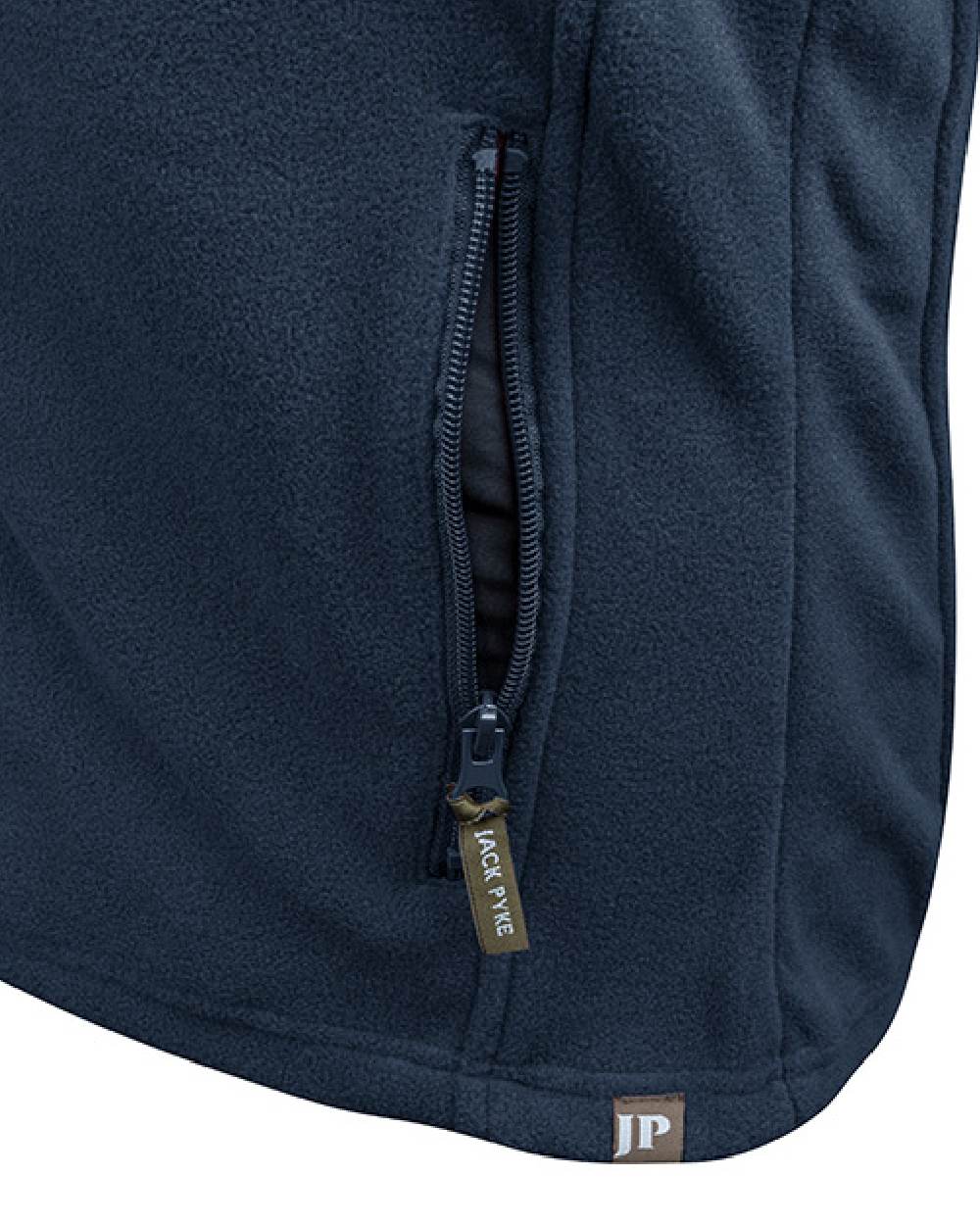 Navy coloured Jack Pyke Ladies Fleece Jacket on white background #colour_navy