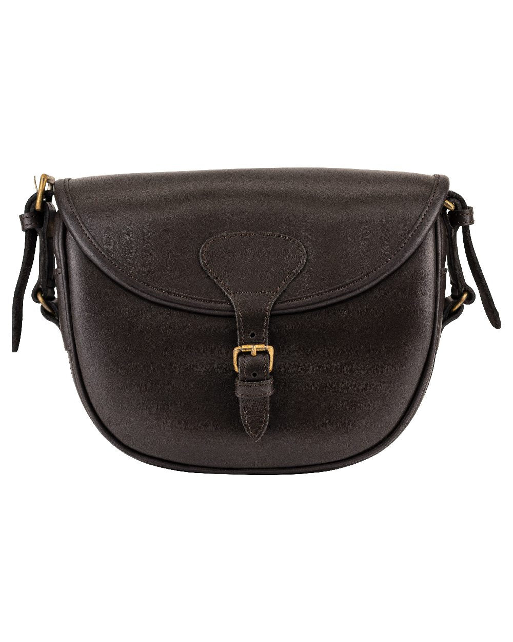 Brown coloured Jack Pyke Leather Cartridge Bag on white background #colour_brown