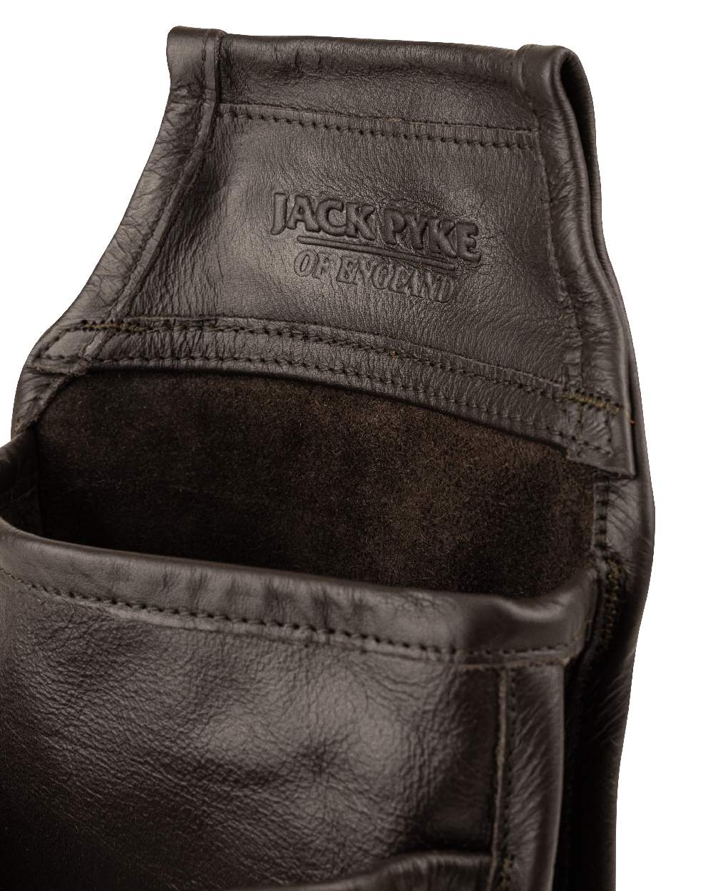 Brown coloured Jack Pyke Leather Cartridge Pouch on white background #colour_brown