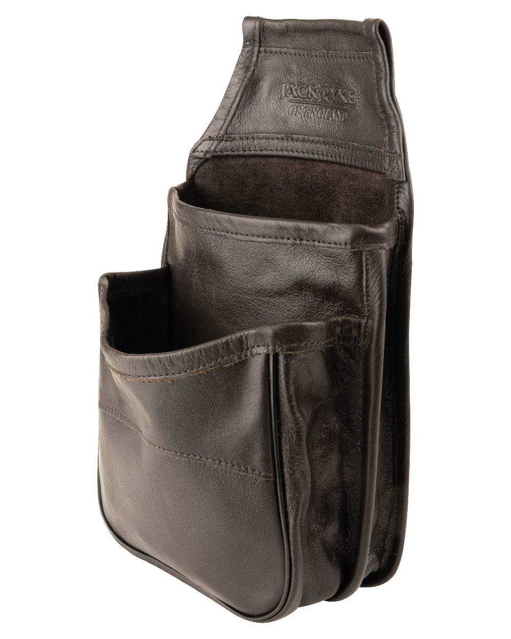 Brown coloured Jack Pyke Leather Cartridge Pouch on white background #colour_brown