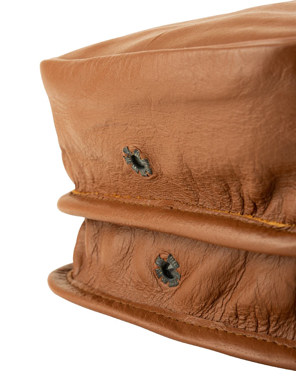 Tan coloured Jack Pyke Leather Cartridge Pouch on white background #colour_tan