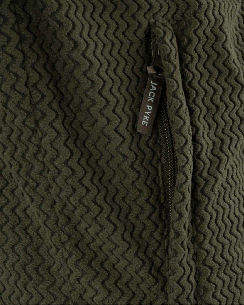 Green coloured Jack Pyke Lightweight Z Fleece Jacket on White Background #colour_green