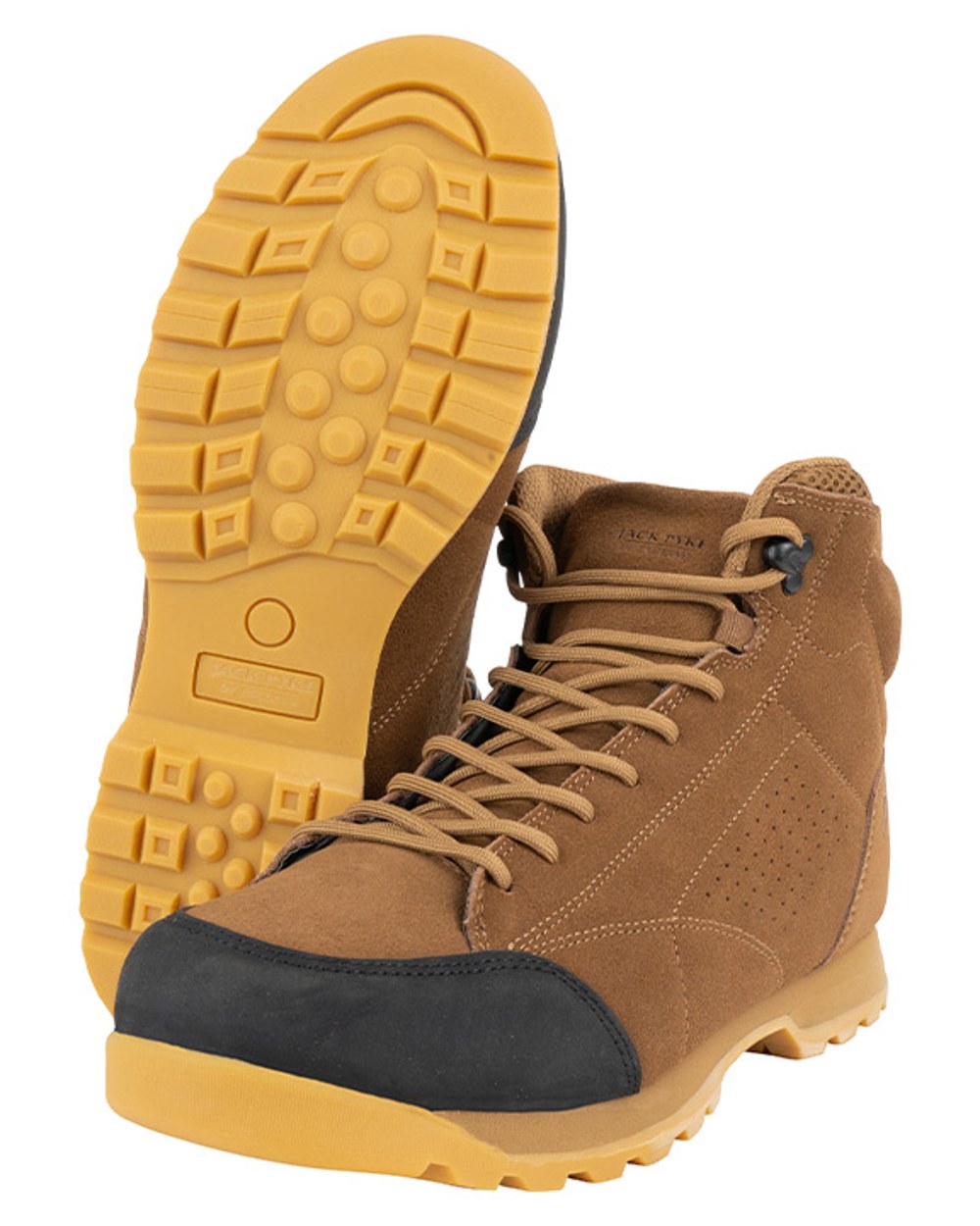 Brown coloured Jack Pyke Lowland Boots on white background #colour_brown