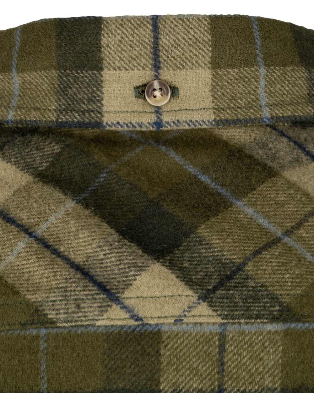 Green coloured Jack Pyke Mens Bleasdale Heavy Flannel Shirt on white background #colour_green