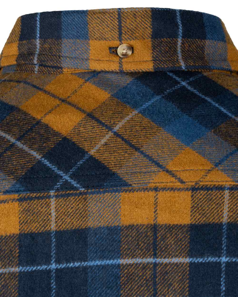 Navy Russet coloured Jack Pyke Mens Bleasdale Heavy Flannel Shirt on white background #colour_navy-russet