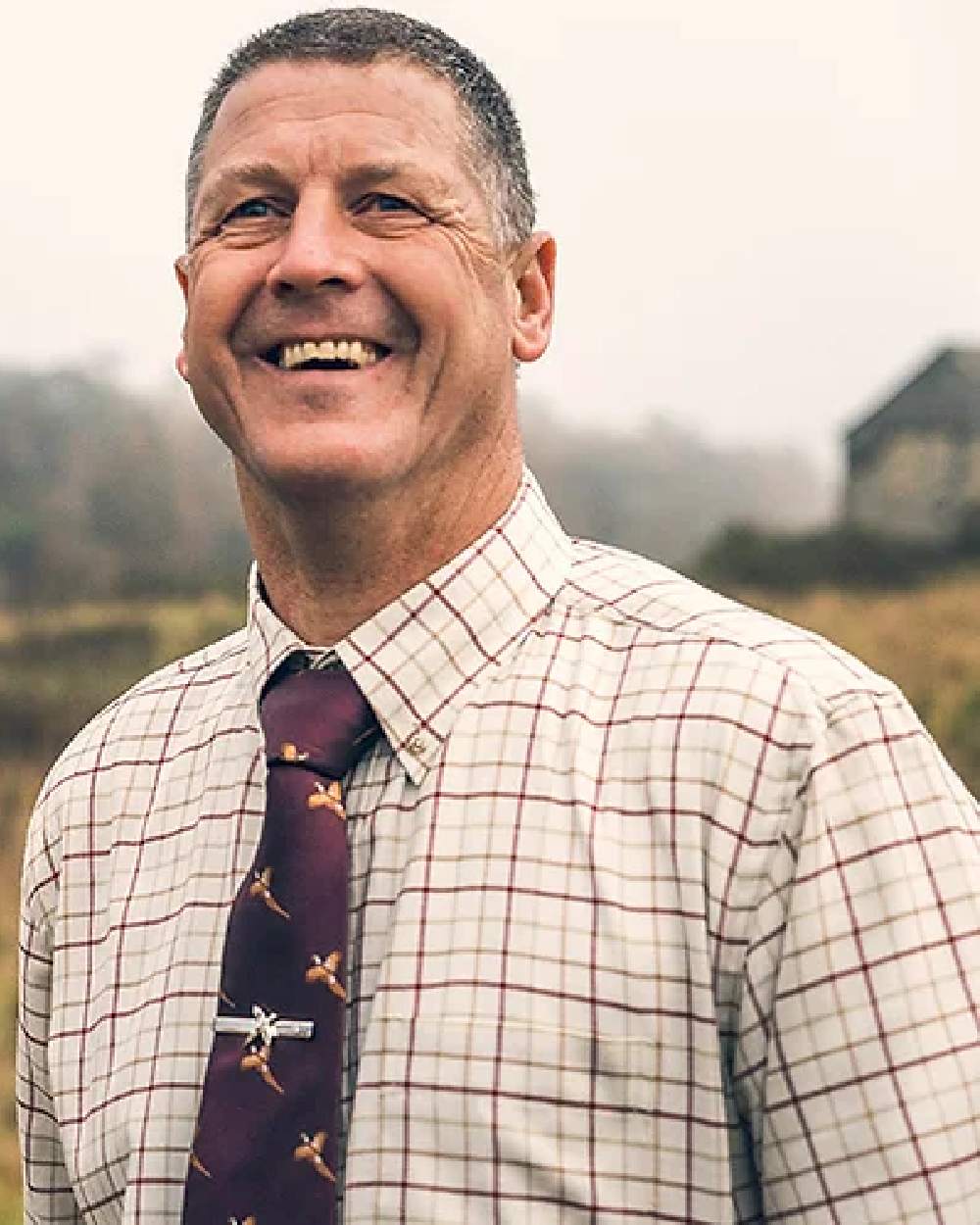 Pheasant styled Jack Pyke Pheasant Tie Clip on blurry background #style_pheasant