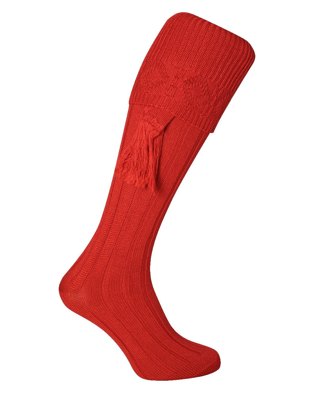 Red coloured Jack Pyke Plain Shooting Socks on white background #colour_red