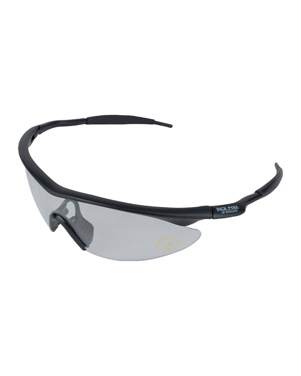 Clear Smoke Yellow coloured Jack Pyke Pro-Sport Shooting Glasses on white background #colour_clear-smoke-yellow