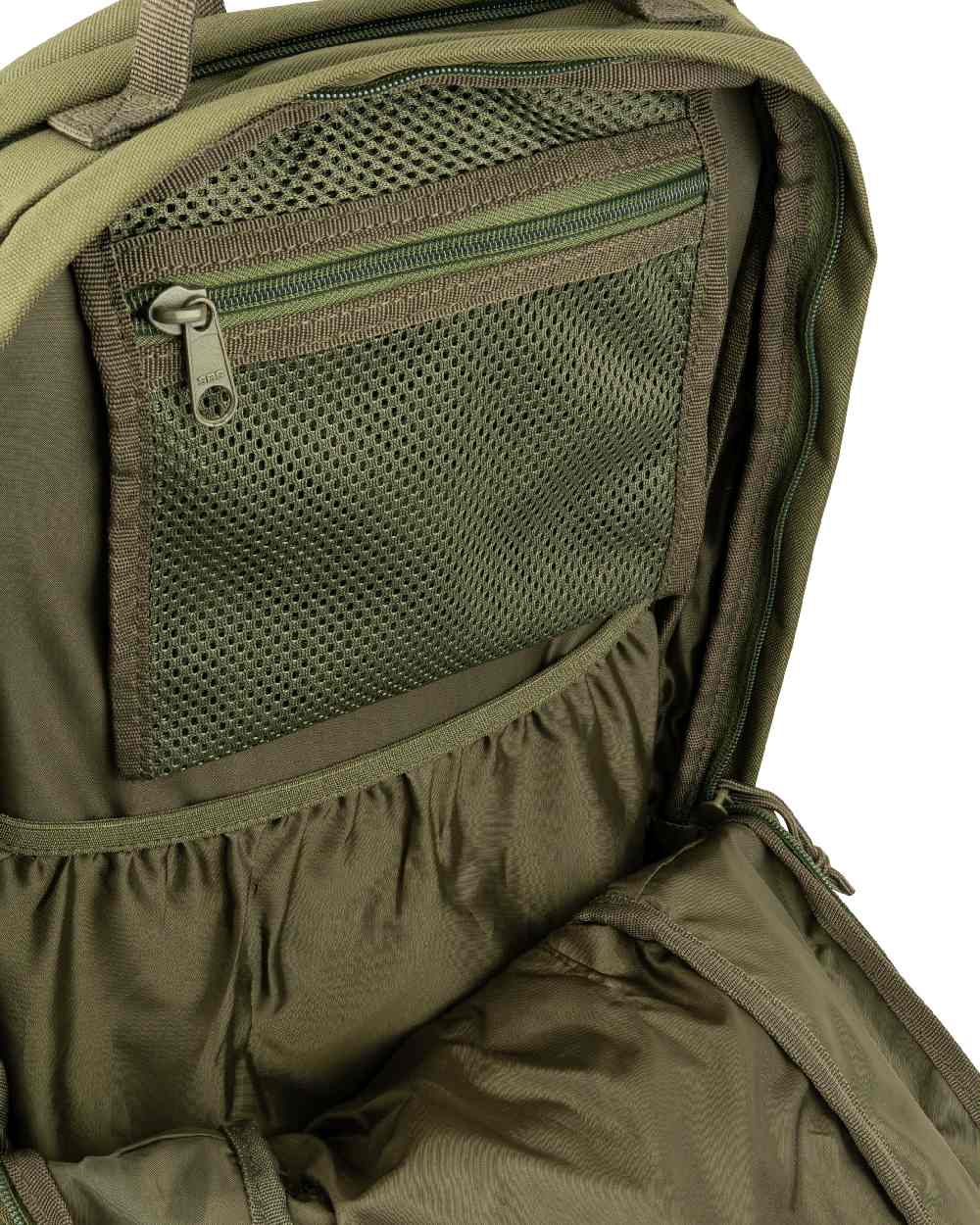 Green coloured Jack Pyke Rifle Rucksack on white background #colour_green