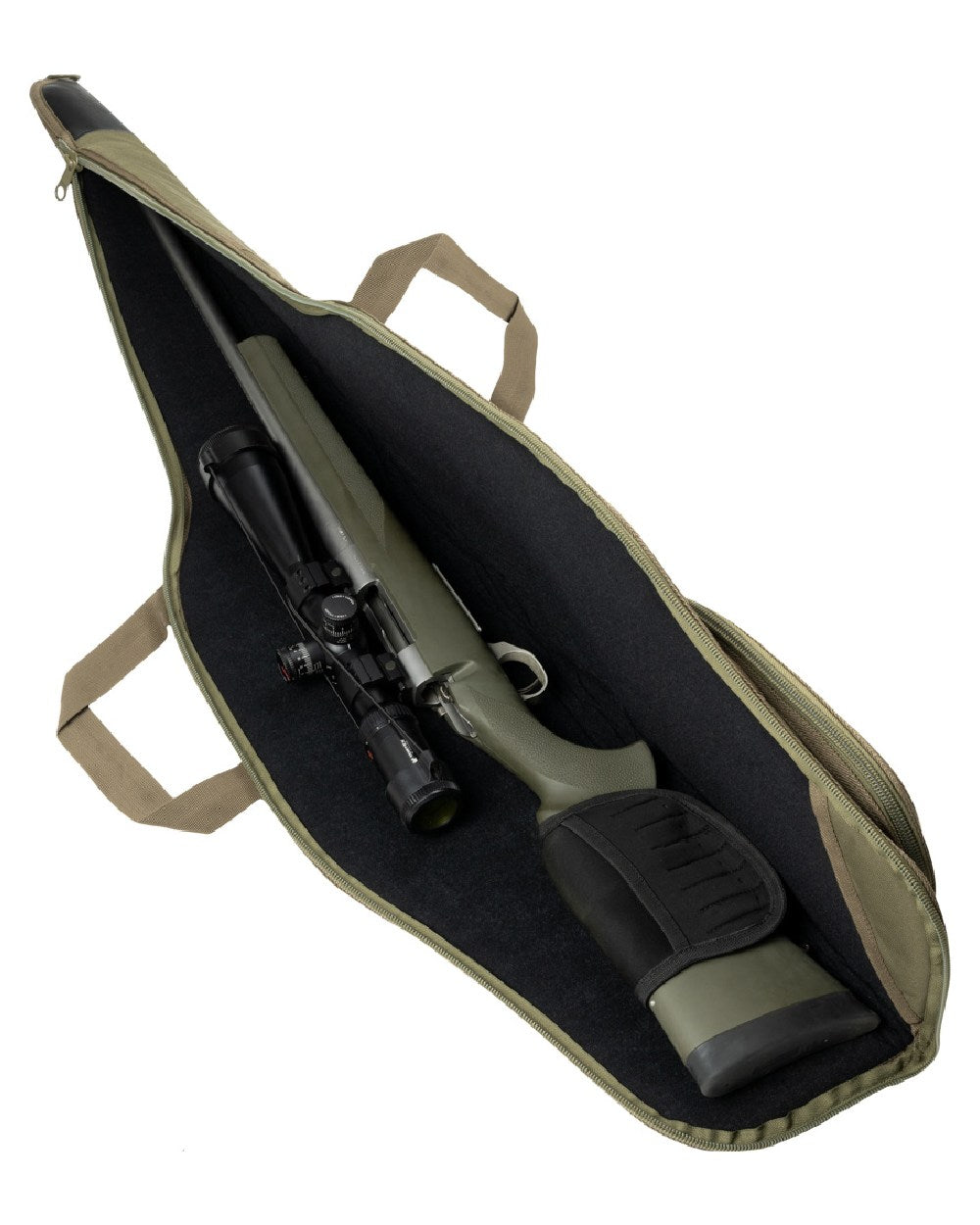 Green coloured Jack Pyke Rifle and Sight Slip on white background #colour_green