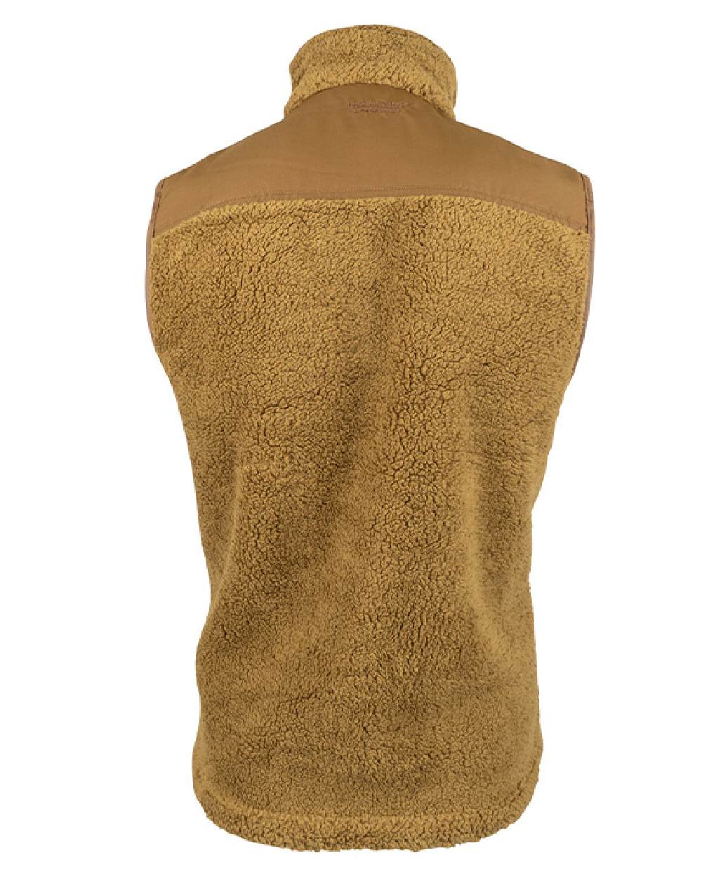 Camel coloured Jack Pyke Sherpa Fleece Gilet on white background #colour_camel