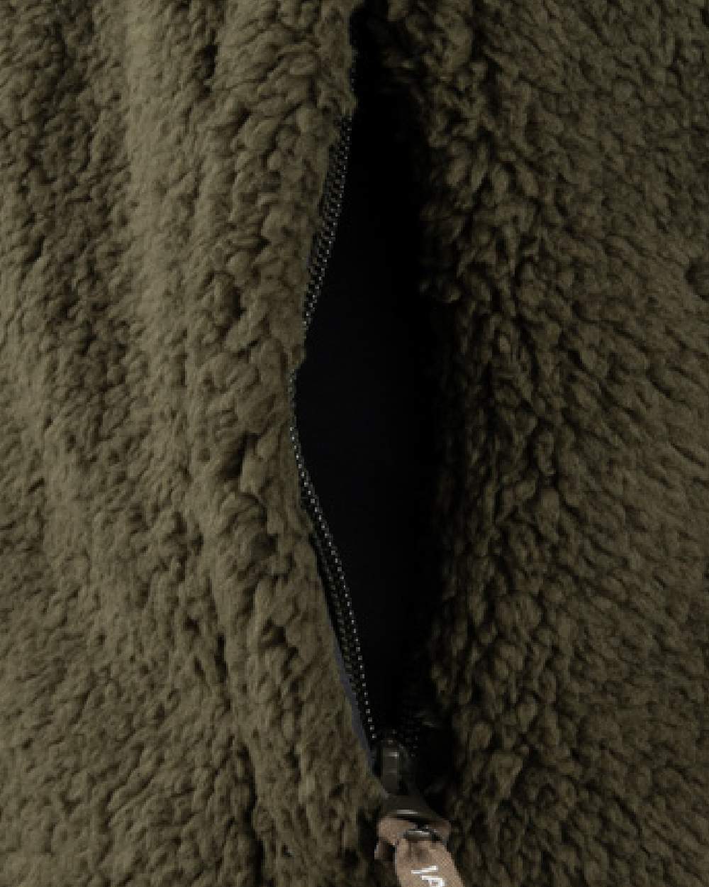 Dark Olive coloured Jack Pyke Sherpa Fleece Gilet on white background #colour_dark-olive