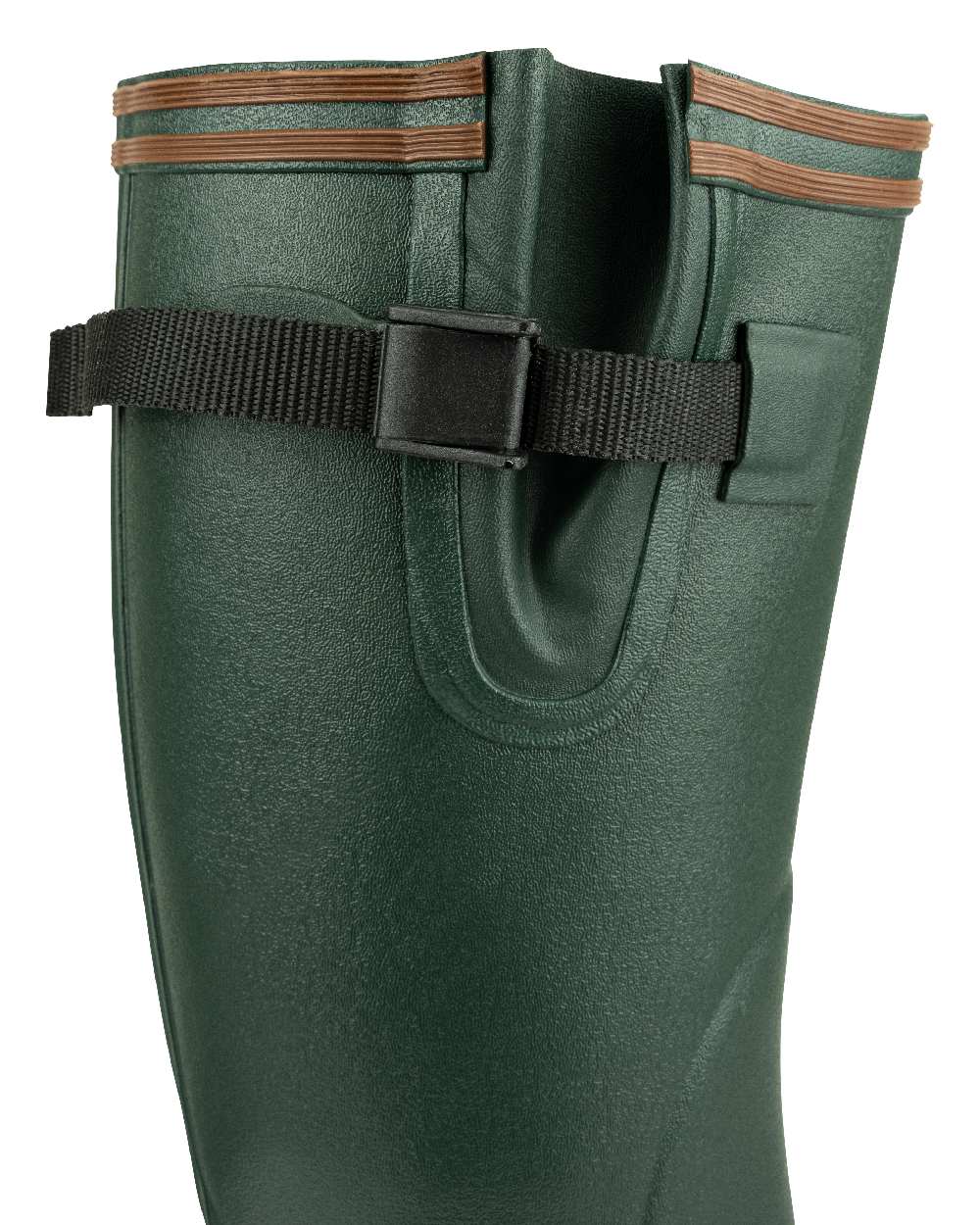 Green coloured Jack Pyke Shires Wellington Boots on white background #colour_green