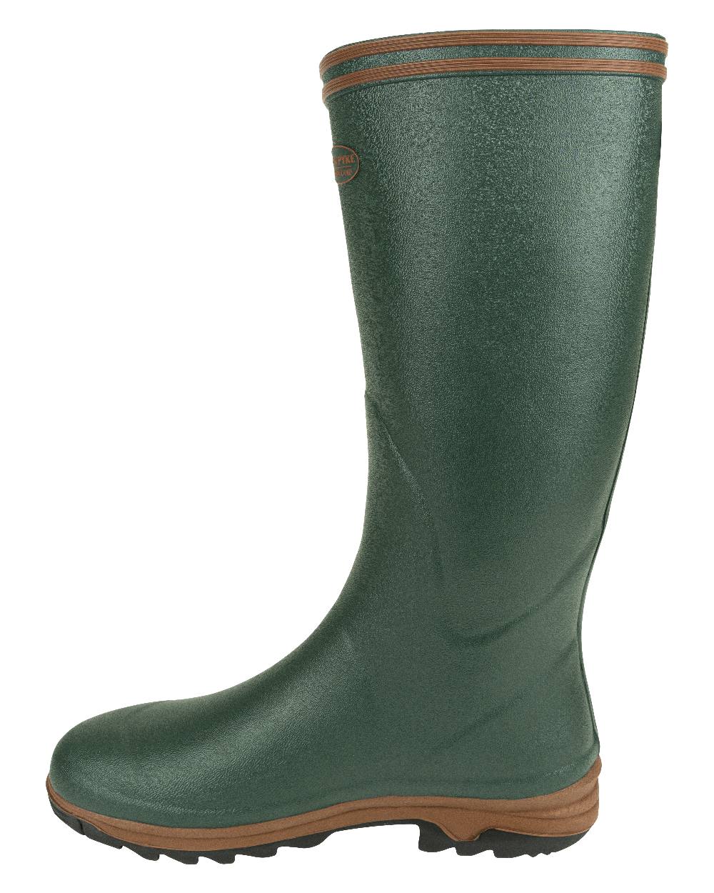 Green coloured Jack Pyke Shires Wellington Boots on white background #colour_green