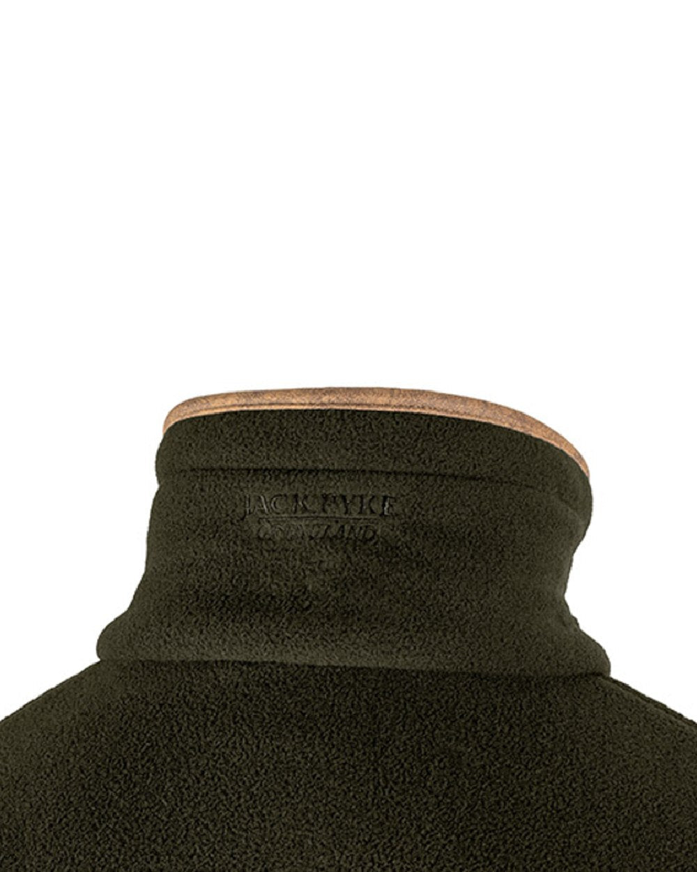 Dark Olive Jack Pyke Shooters Gilet on white background #colour_dark-olive
