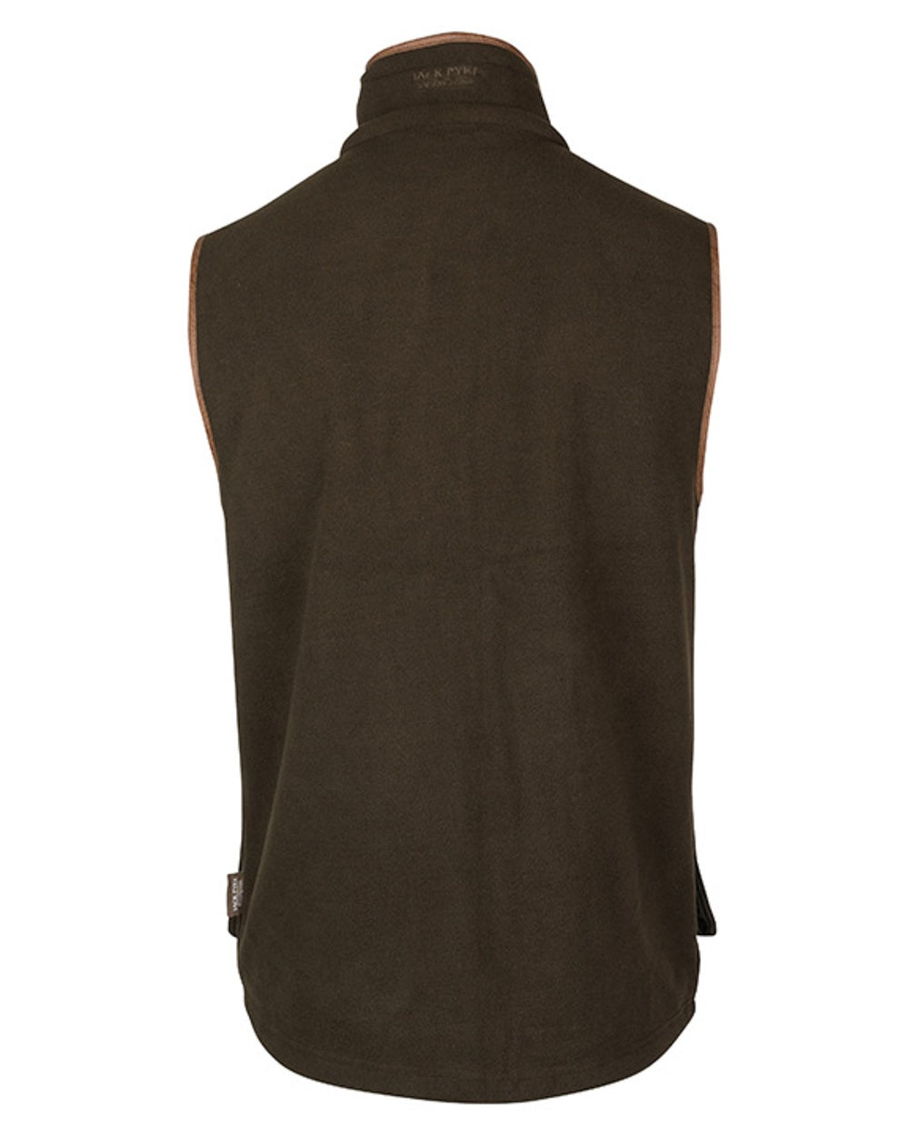 Dark Olive Jack Pyke Shooters Gilet on white background #colour_dark-olive