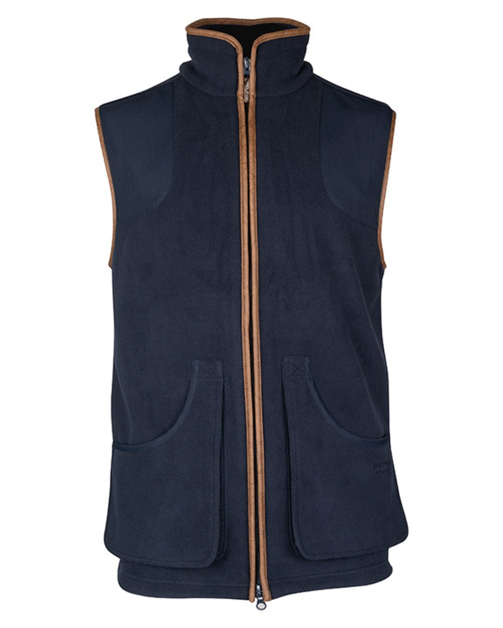 Navy Jack Pyke Shooters Gilet on white background #colour_navy