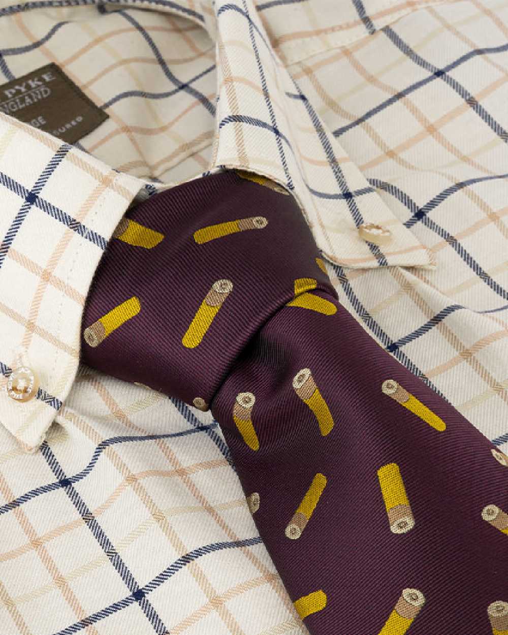 Wine coloured Jack Pyke Shooting Tie Cartridge on white background #colour_wine