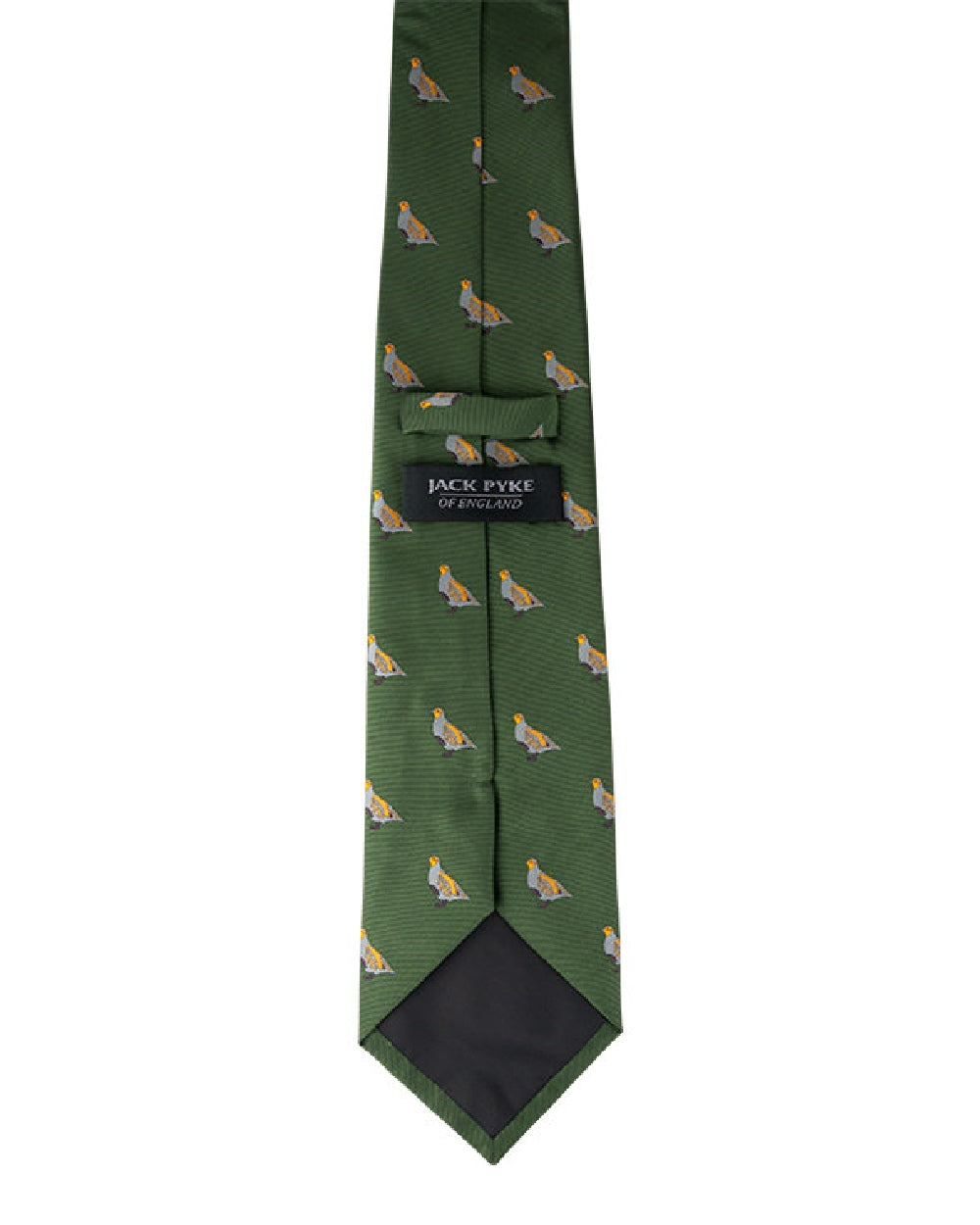 Green coloured Jack Pyke Shooting Tie Partridge on white background #colour_green