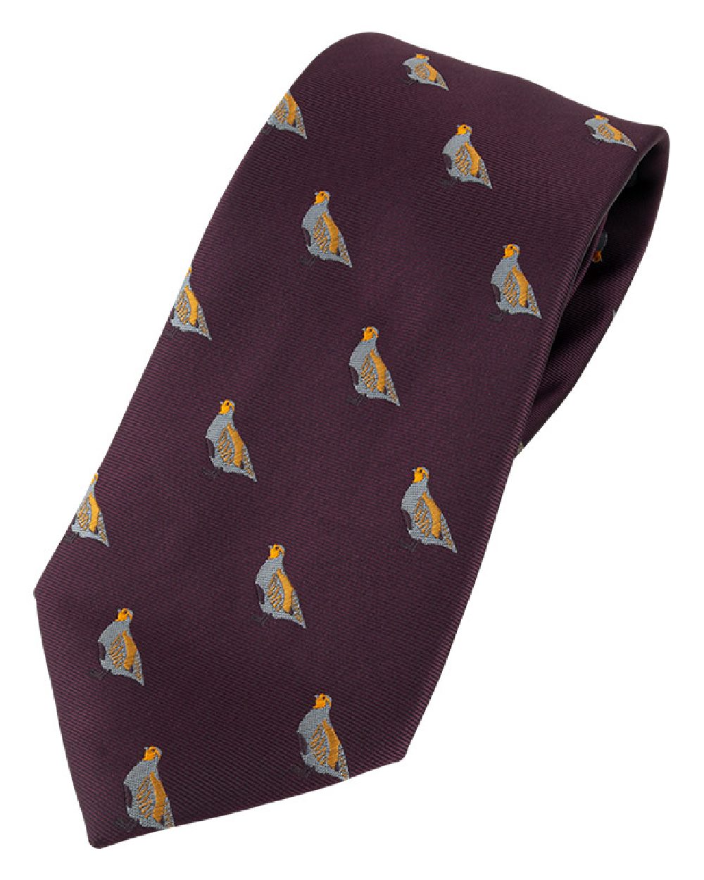 Wine coloured Jack Pyke Shooting Tie Partridge on white background #colour_wine