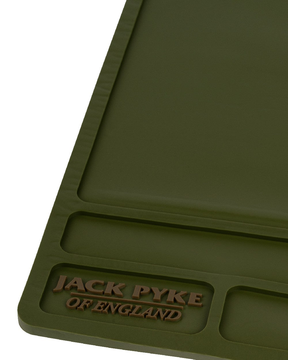 Green coloured Jack Pyke Silicone Gun Maintenance Mat on white background #colour_green
