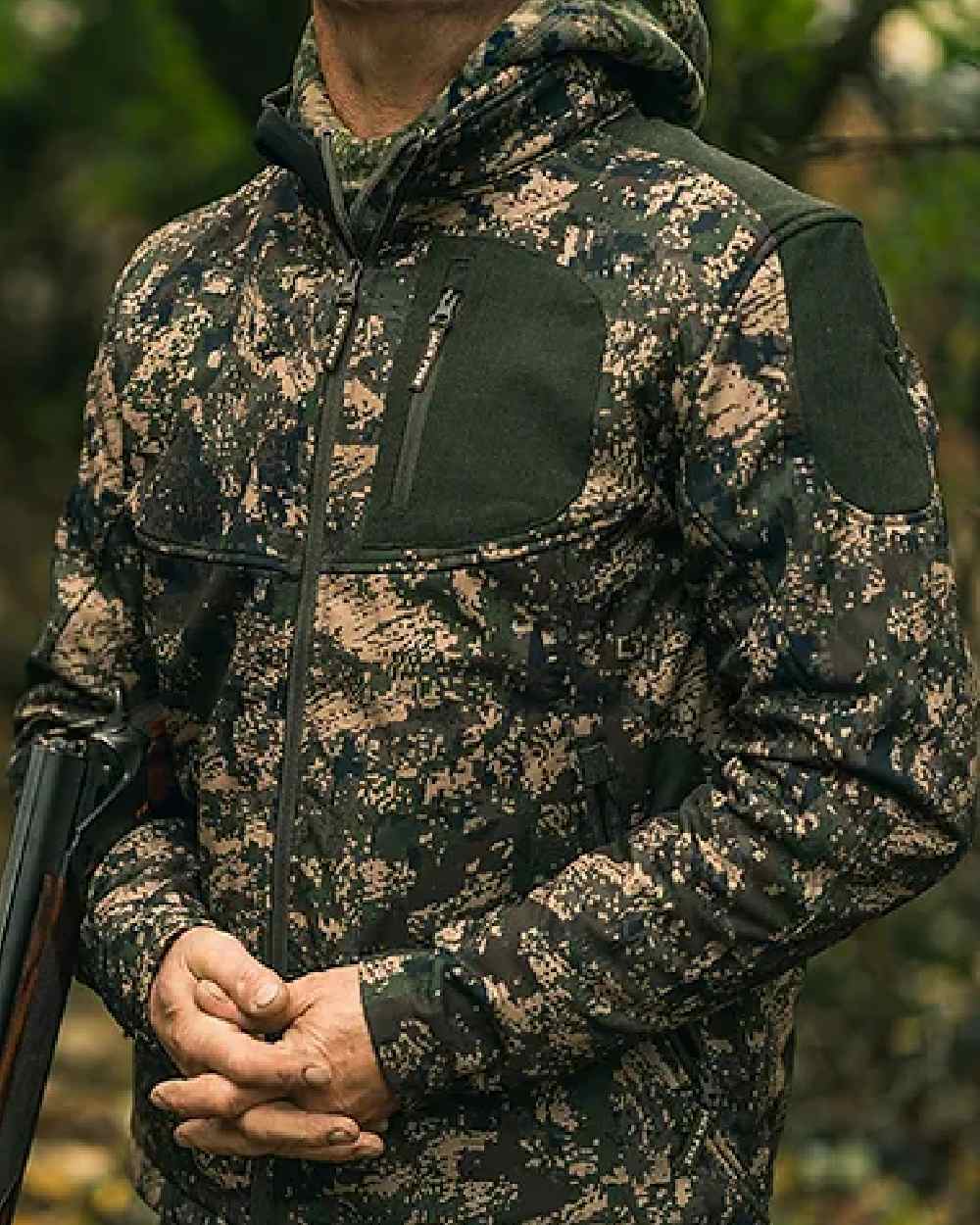 Digicam coloured Jack Pyke Softshell Jacket on forest background #colour_digicam