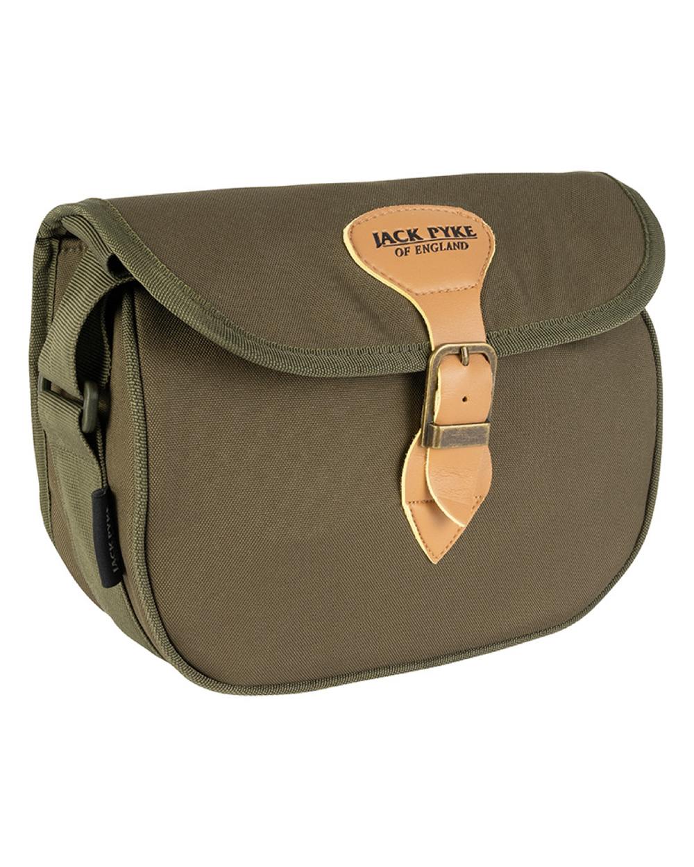 Green coloured Jack Pyke Speed Loader Cartridge Bag on white background #colour_green