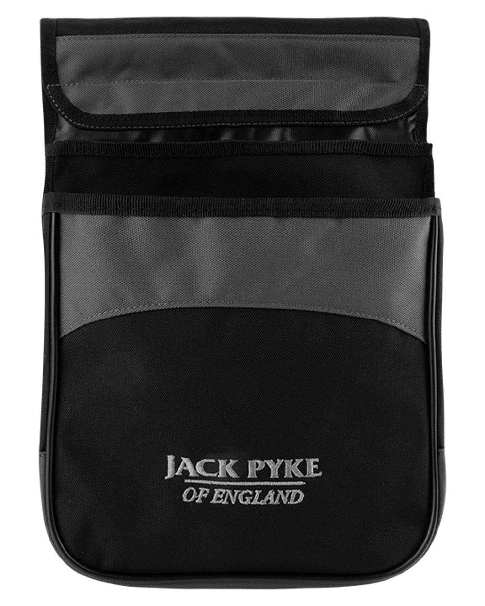 Black coloured Jack Pyke Sporting Cartridge Pouch on white background #colour_black
