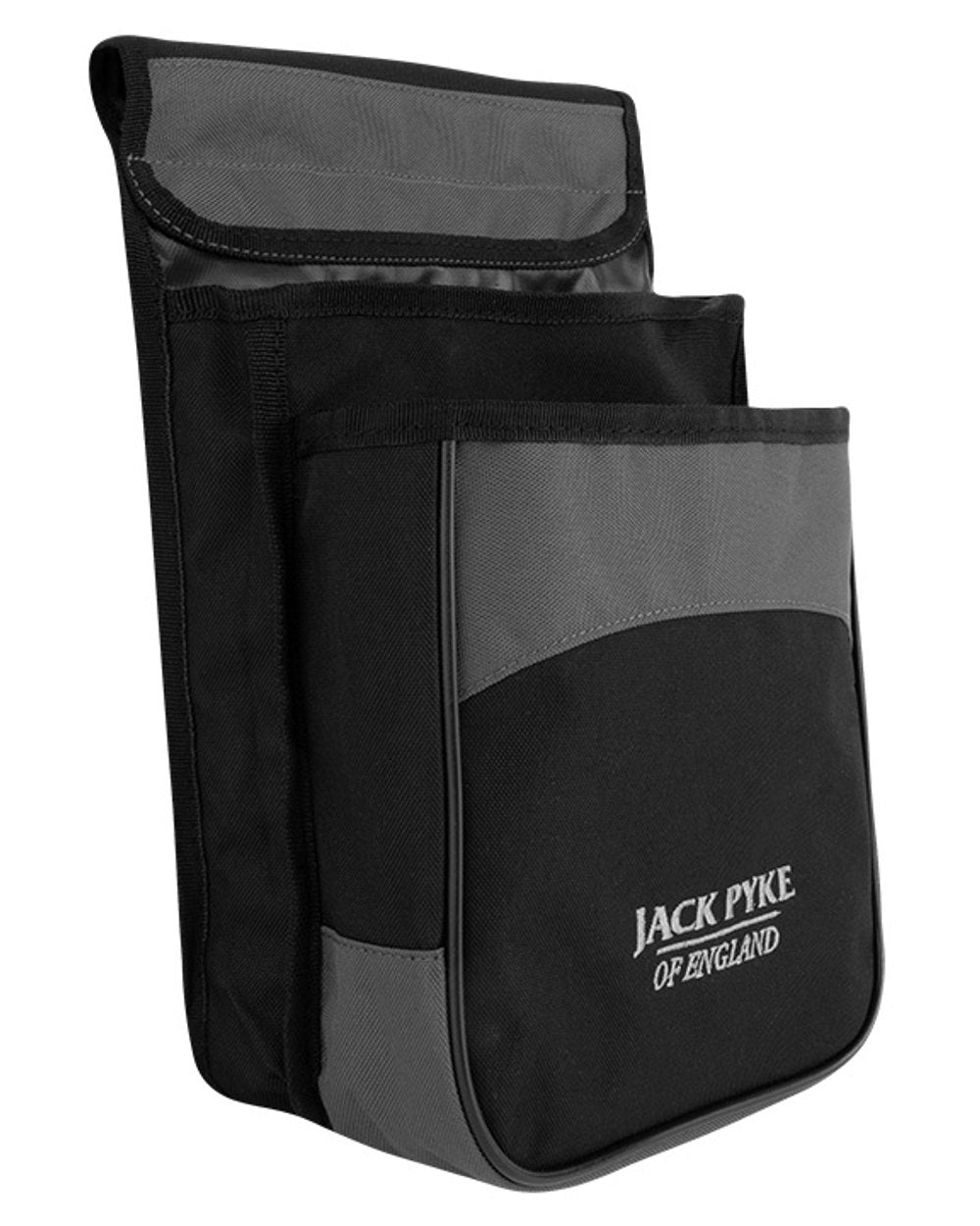 Black coloured Jack Pyke Sporting Cartridge Pouch on white background #colour_black