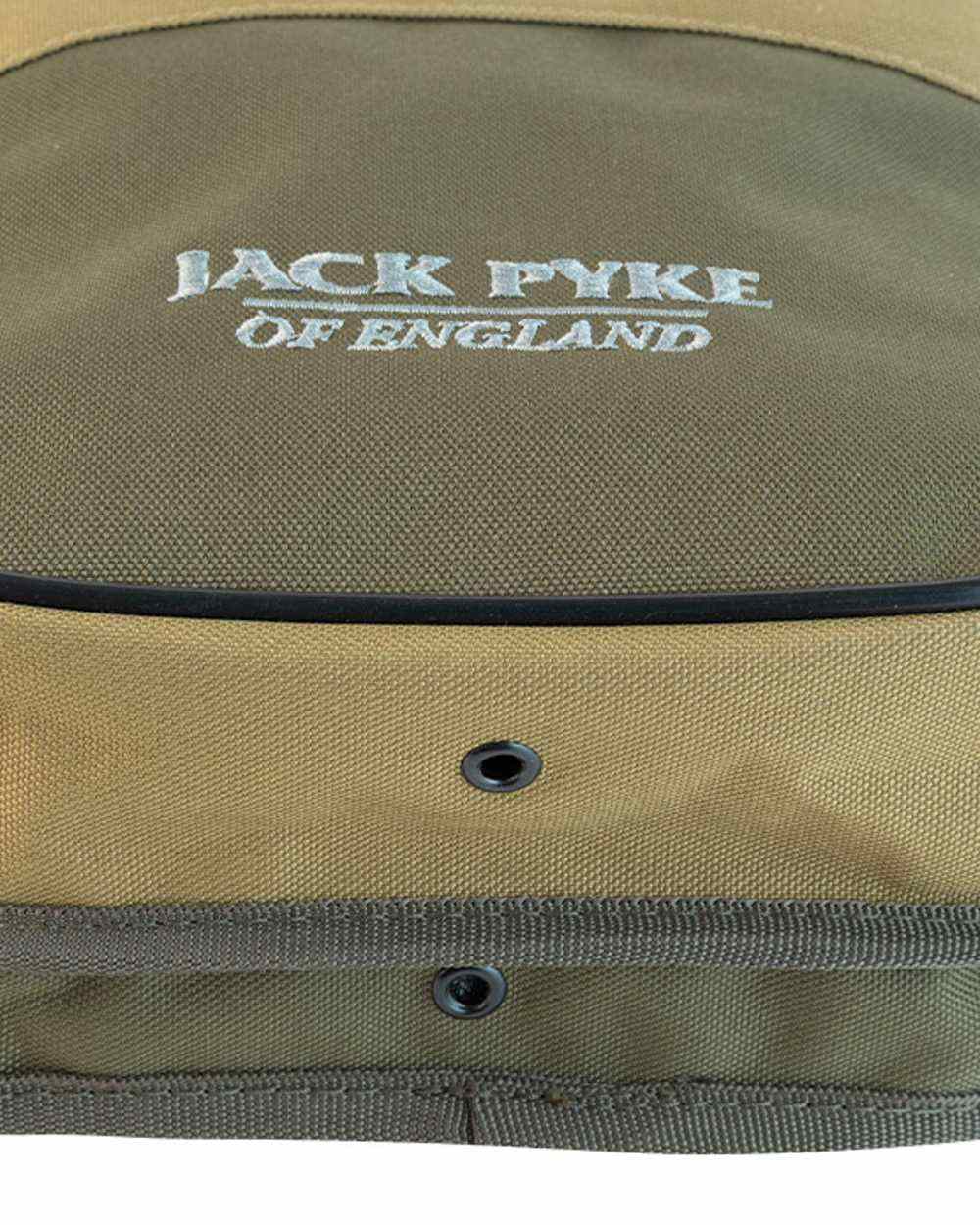 Green coloured Jack Pyke Sporting Cartridge Pouch on white background #colour_green