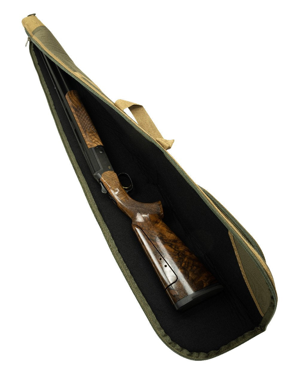 Green coloured Jack Pyke Sporting Gun Slip on white background #colour_green
