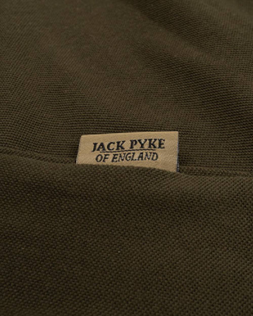 Green coloured Jack Pyke Sporting Polo Shirt on white background #colour_green
