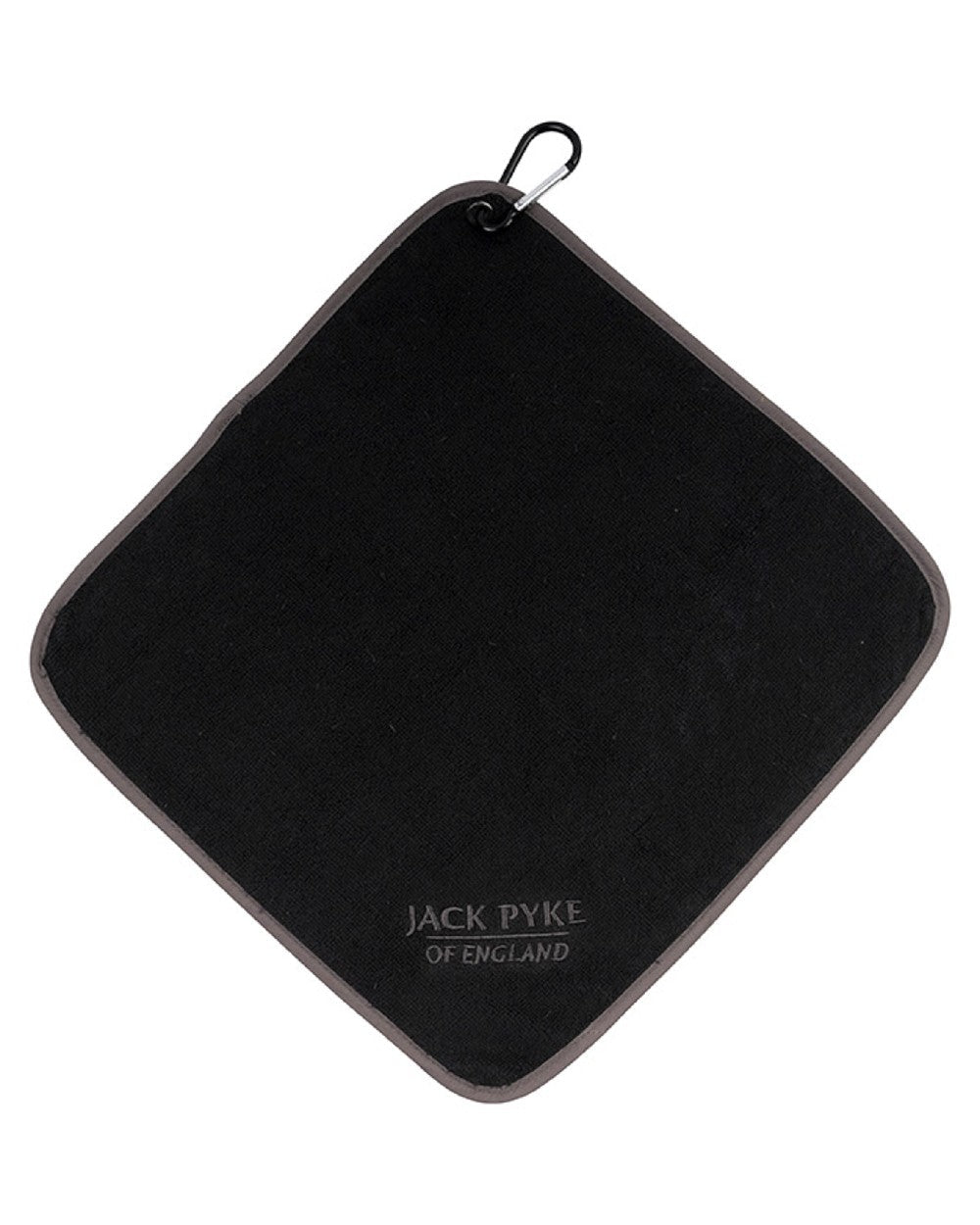 Black coloured Jack Pyke Sporting Shooters Towel on white background #colour_black