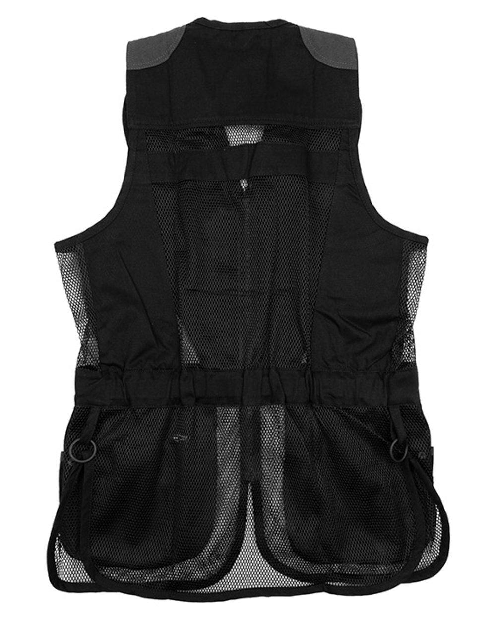 Black coloured Jack Pyke Sporting Skeet Vest on white background #colour_black