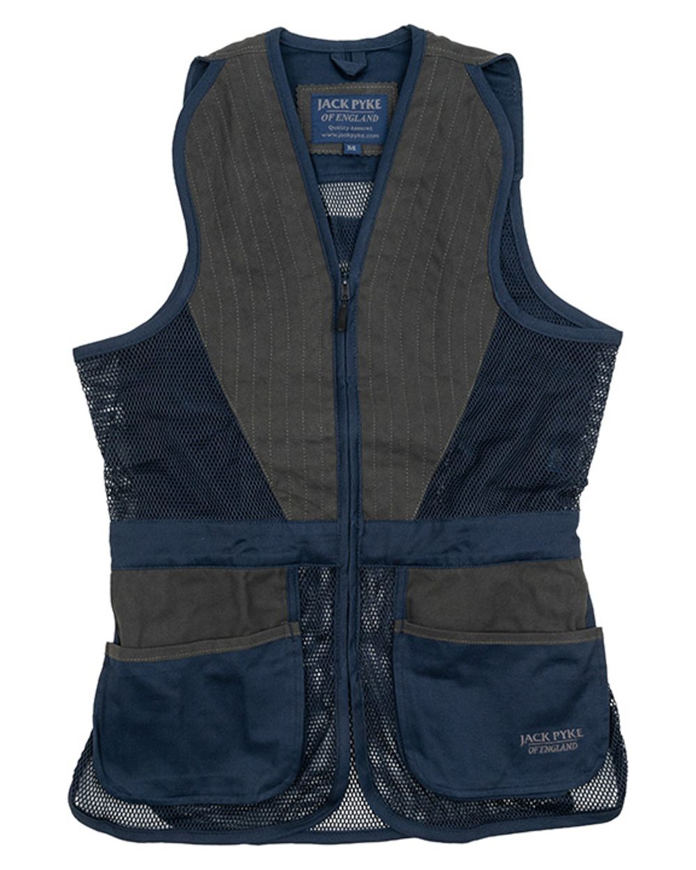Navy coloured Jack Pyke Sporting Skeet Vest on white background #colour_navy