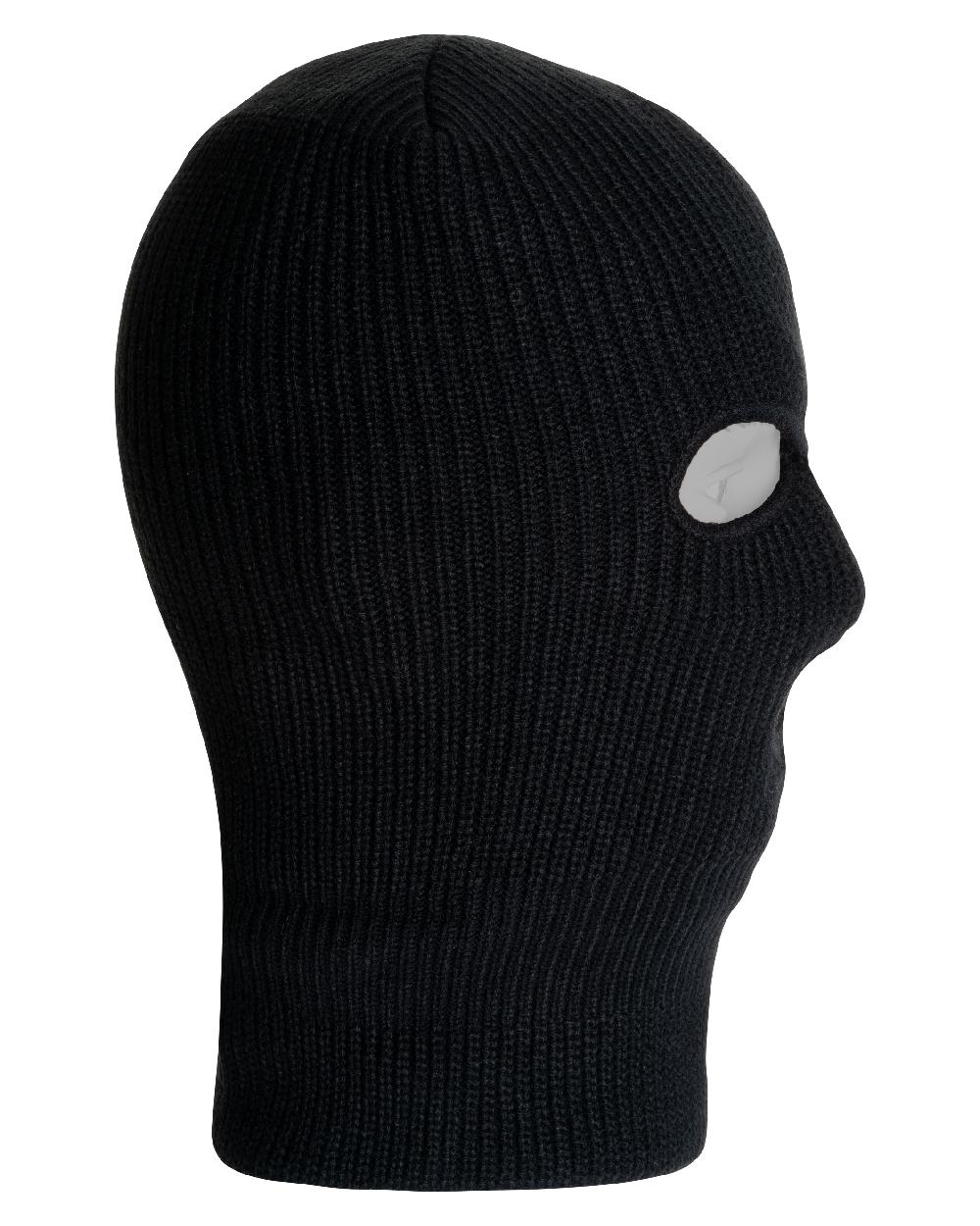 Black coloured Jack Pyke Thinsulate 3 Hole Balaclava on white background #colour_black