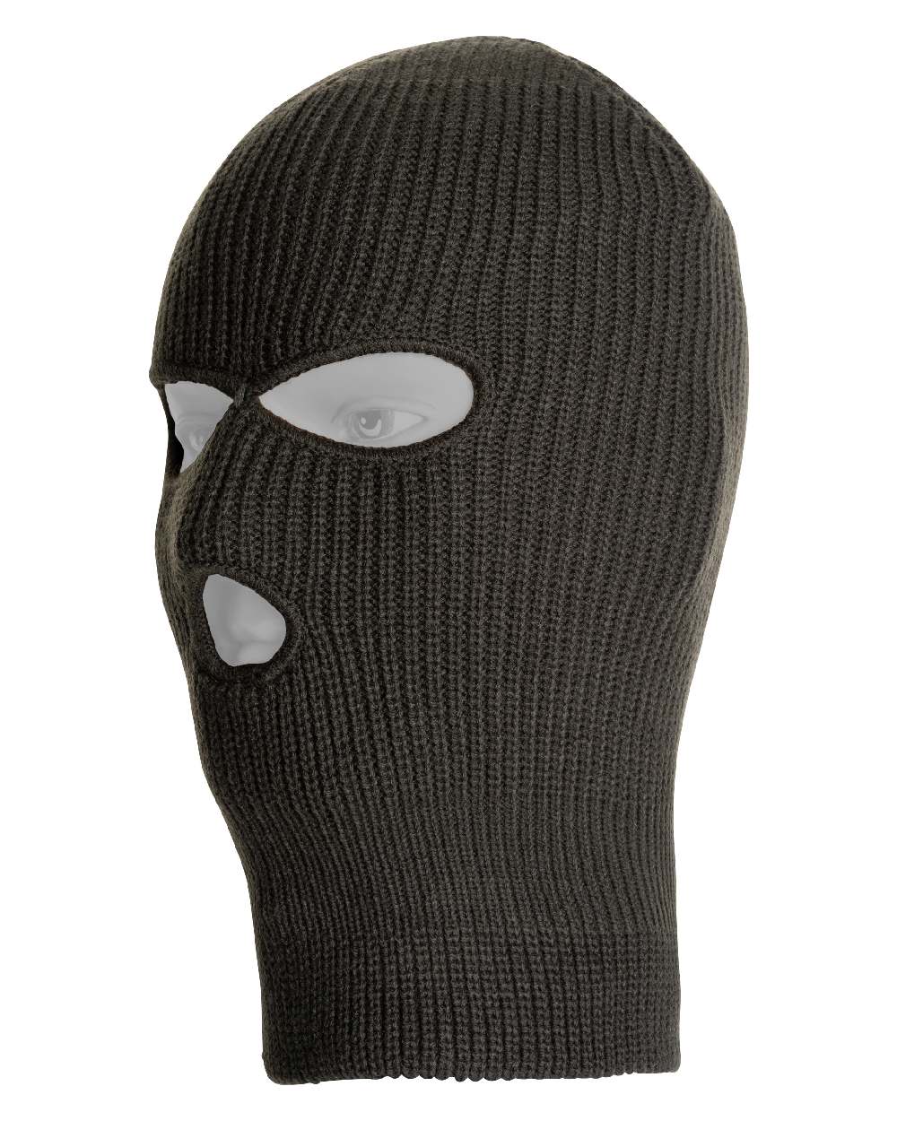 Green coloured Jack Pyke Thinsulate 3 Hole Balaclava on white background #colour_green