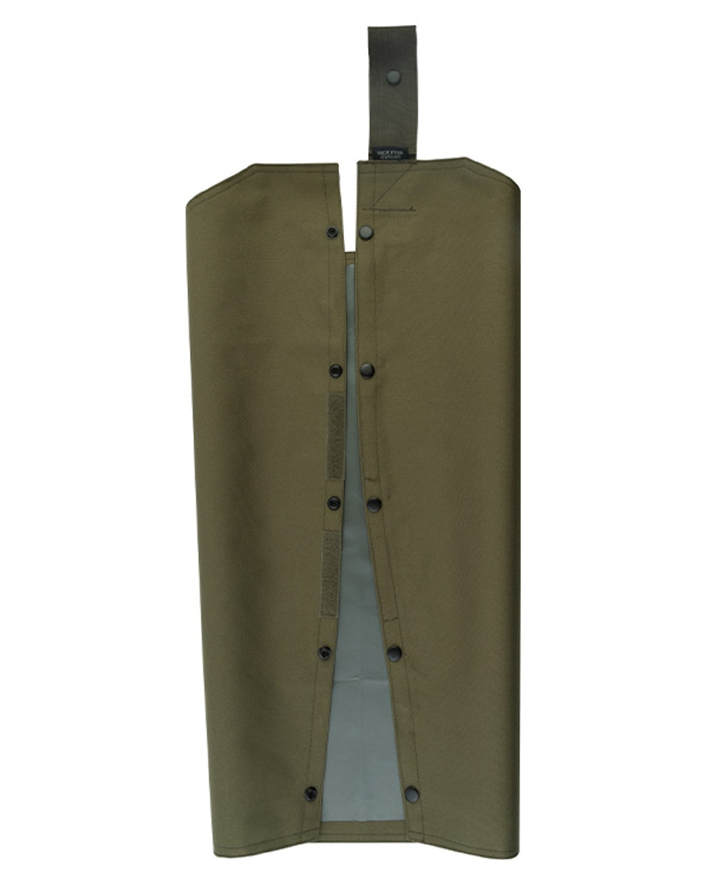 Dark Olive coloured Jack Pyke Waterproof Chaps on white background #colour_dark-olive