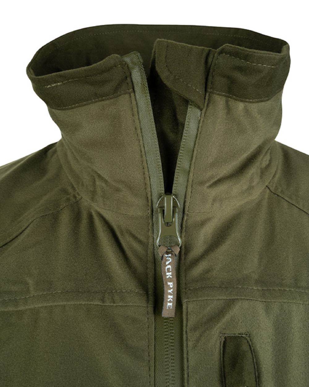 Green coloured Jack Pyke Weardale Field Jacket on white background #colour_green