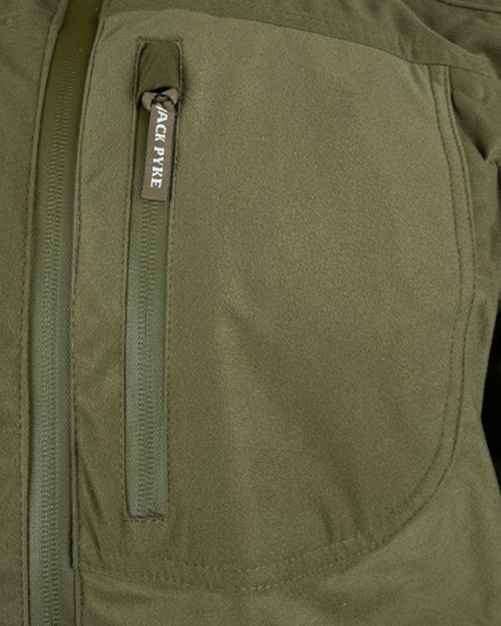 Green coloured Jack Pyke Weardale Field Jacket on white background #colour_green