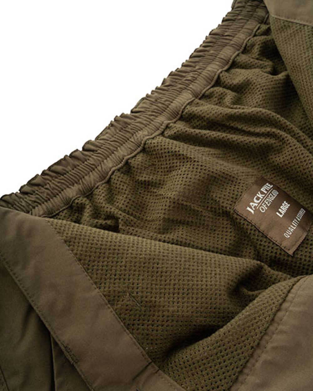 Green coloured Jack Pyke Weardale Hunting Trousers on white background #colour_green