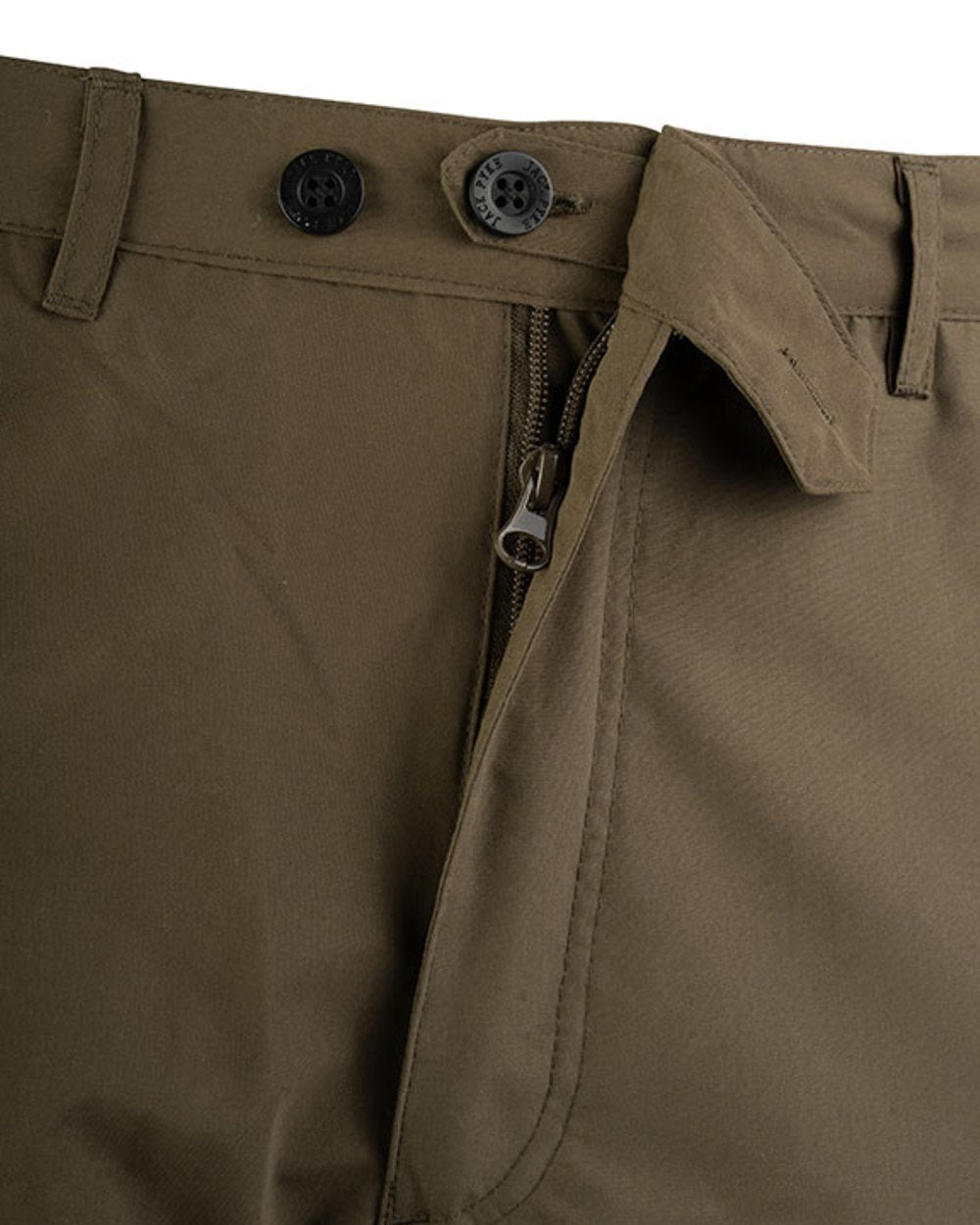Green coloured Jack Pyke Weardale Hunting Trousers on white background #colour_green