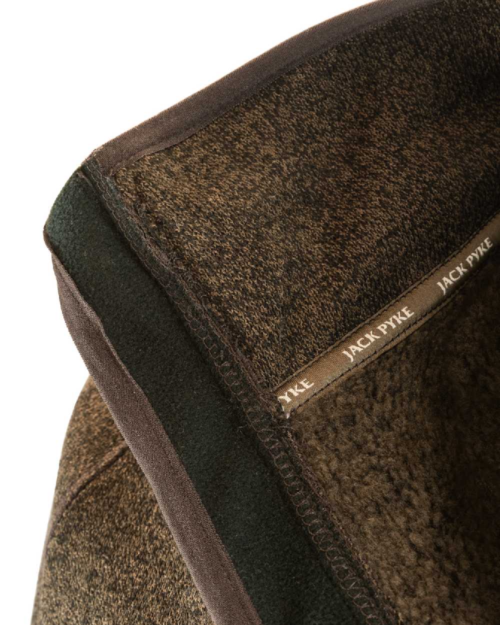 Brown coloured Jack Pyke Weardale Knitted Jacket on white background #colour_brown