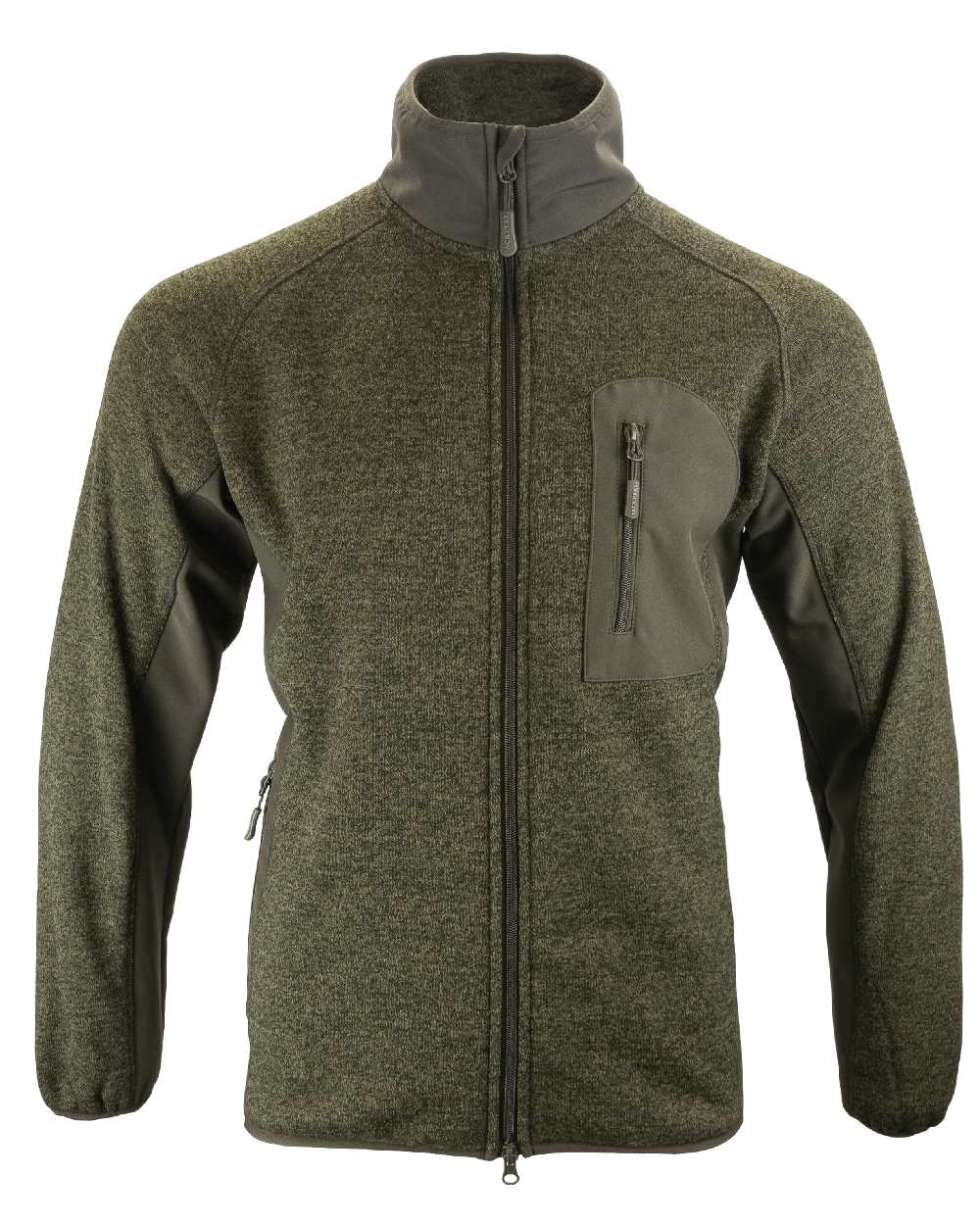 Green coloured Jack Pyke Weardale Knitted Jacket on white background #colour_green