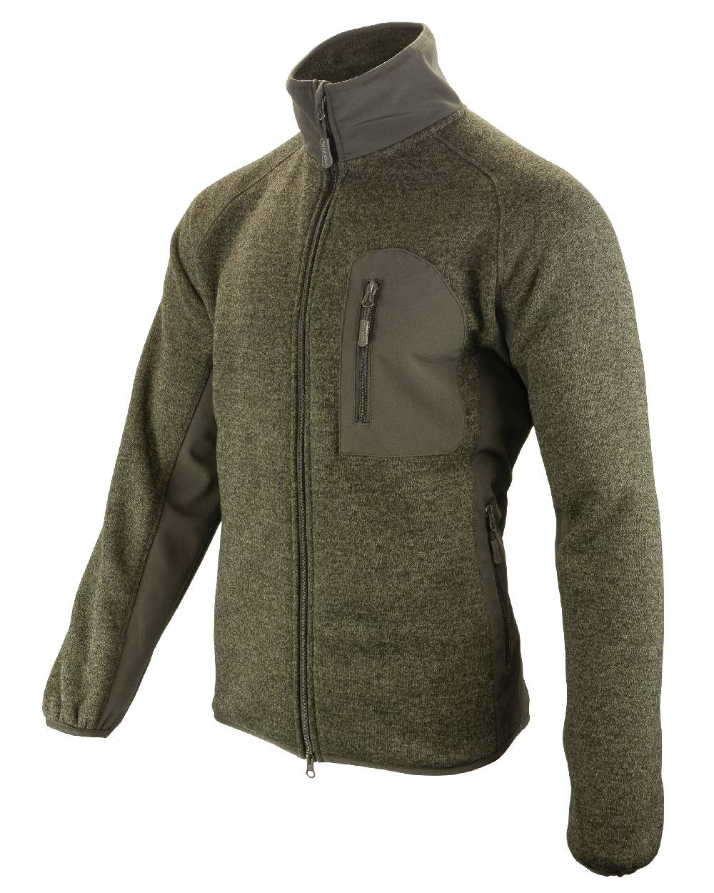 Green coloured Jack Pyke Weardale Knitted Jacket on white background #colour_green