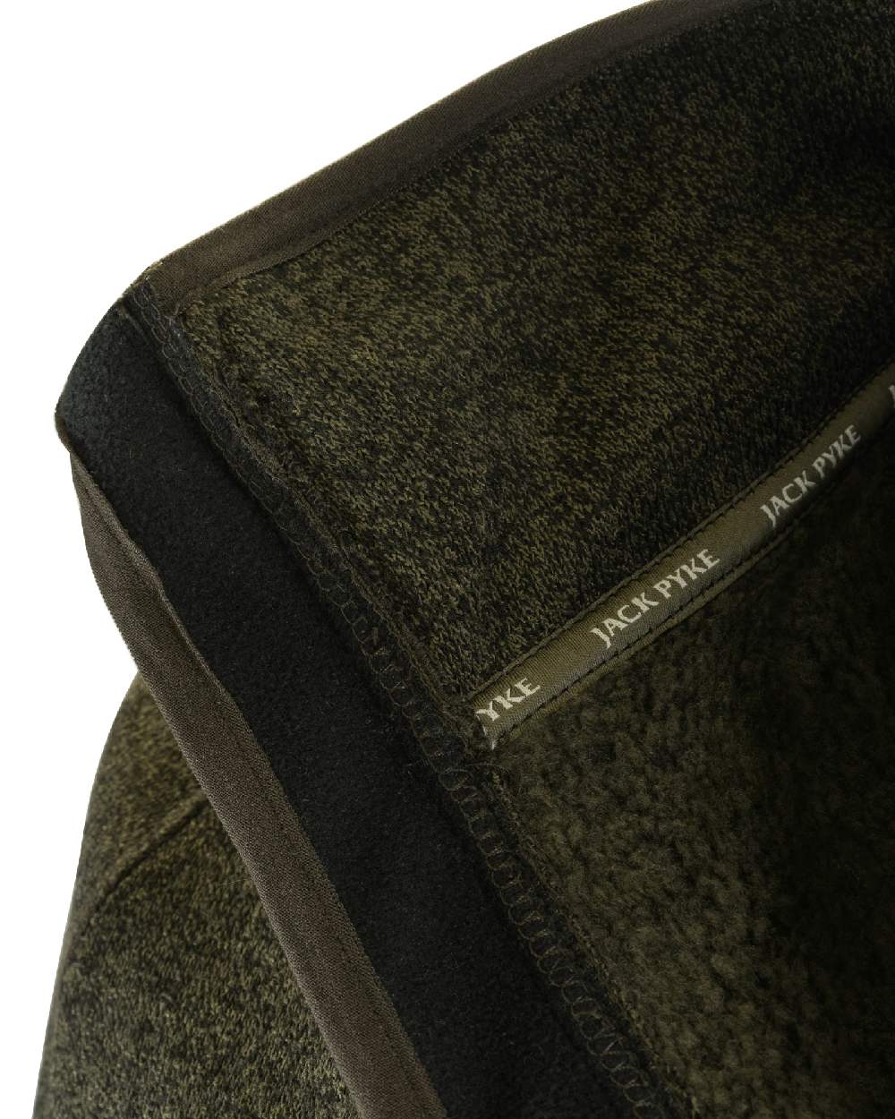 Green coloured Jack Pyke Weardale Knitted Jacket on white background #colour_green